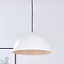 1_Forte 15 3/4" Wide White Dome Pendant Light