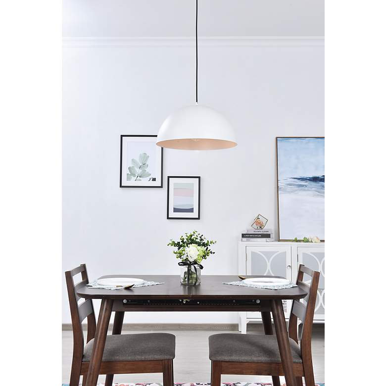 Image 3 Forte 15 3/4" Wide White Dome Pendant Light more views