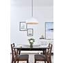 3_Forte 15 3/4" Wide White Dome Pendant Light more views