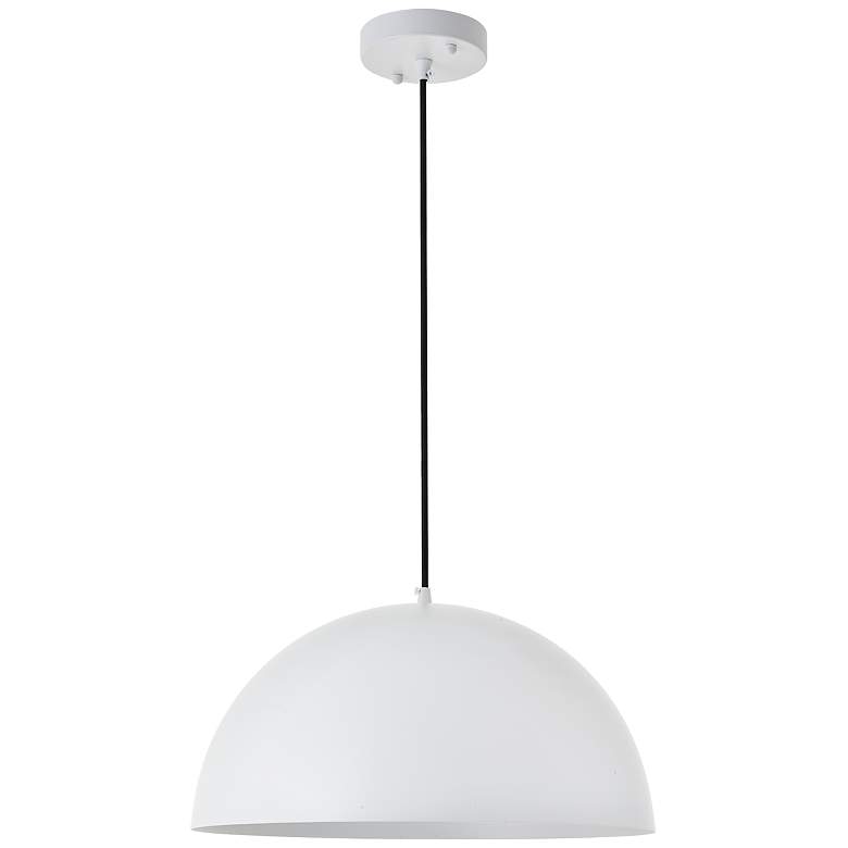 Image 4 Forte 15 3/4" Wide White Dome Pendant Light more views