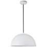 4_Forte 15 3/4" Wide White Dome Pendant Light more views