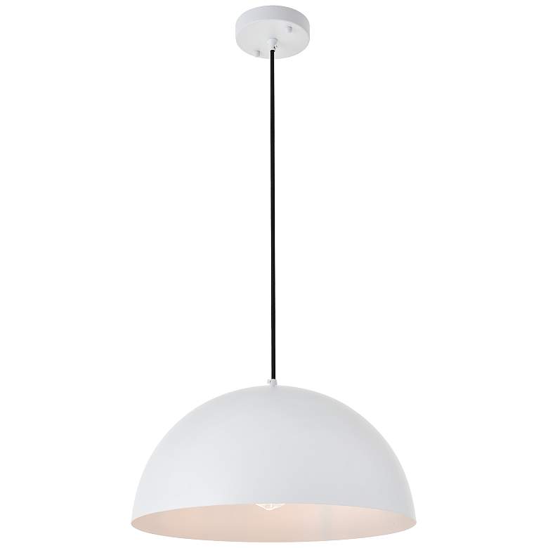 Image 5 Forte 15 3/4" Wide White Dome Pendant Light more views