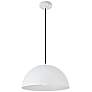 6_Forte 15 3/4" Wide White Dome Pendant Light more views