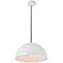 7_Forte 15 3/4" Wide White Dome Pendant Light more views