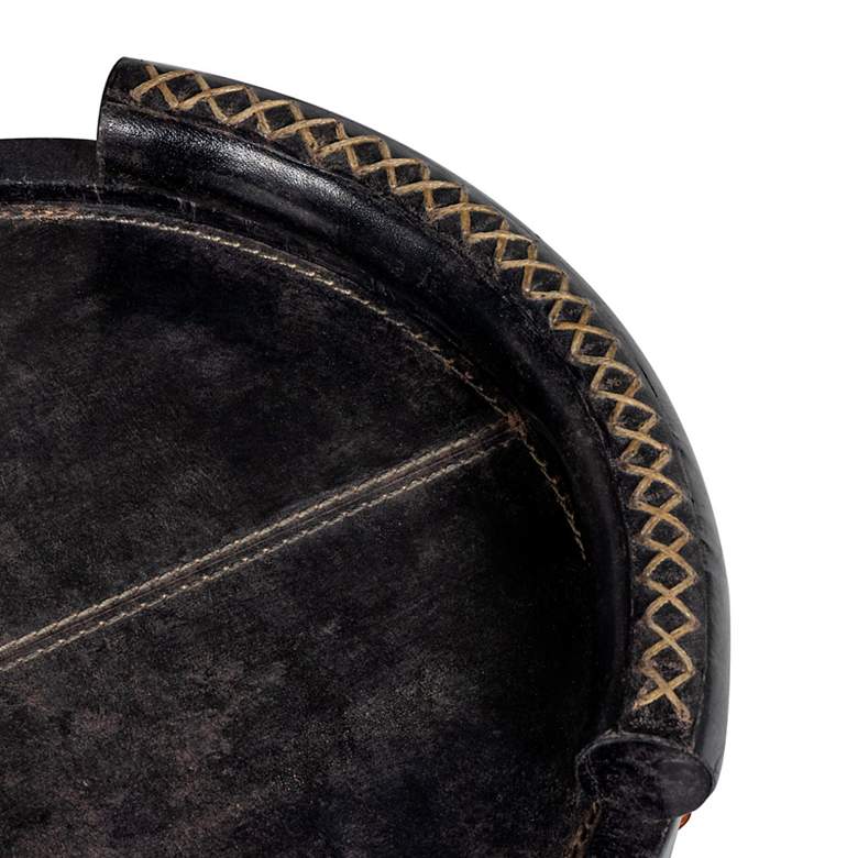Image 3 Forte Leather Tray Oval (Black) more views
