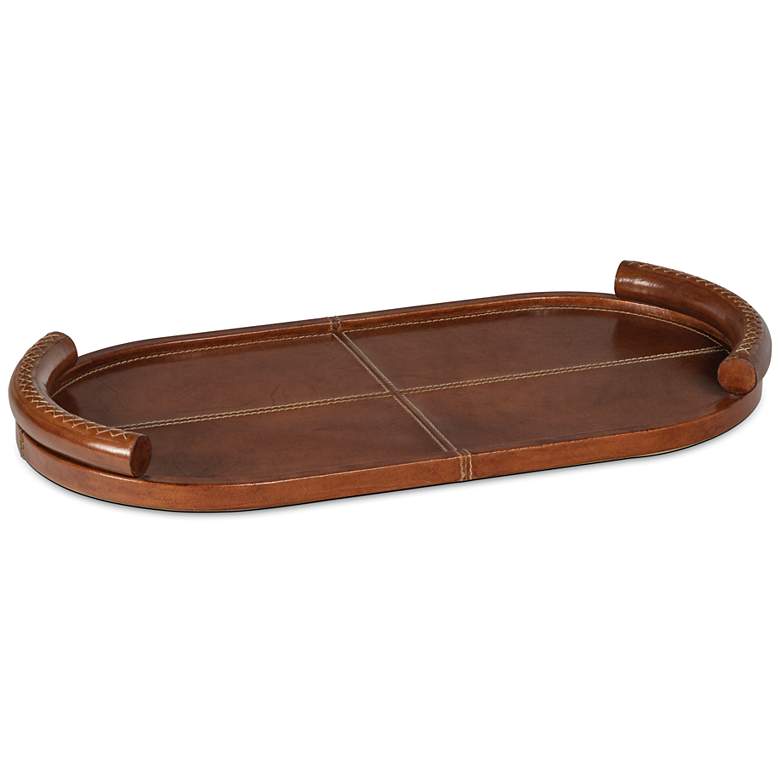 Image 1 Forte Leather Tray Oval (Cognac)