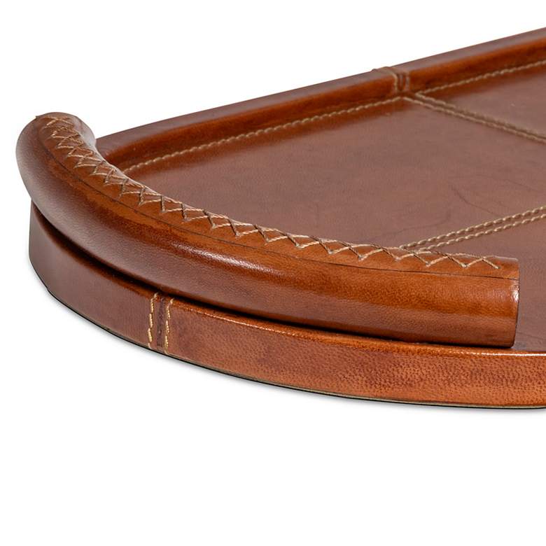 Image 4 Forte Leather Tray Oval (Cognac) more views