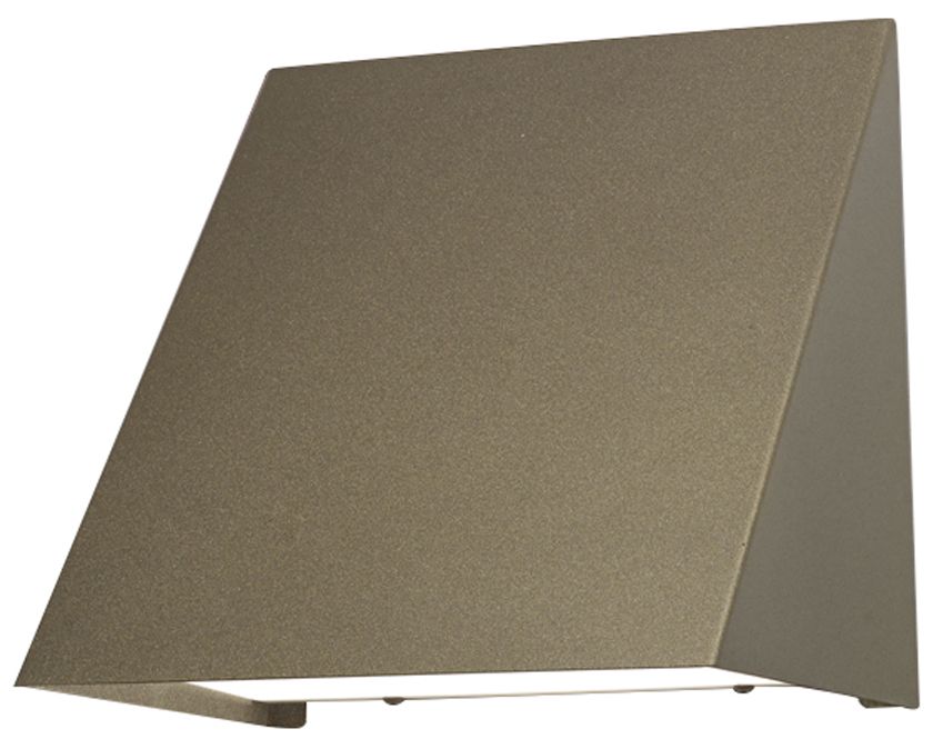 Fortís 10" High Satin Pewter|Opal Acrylic Exterior Sconce LED