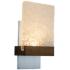 Fortis 12.5"H Aluminum and Walnut 2700K P2 LED Sconce w/ Glacies Glass