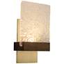 Fortis 12.5"H Brushed Brass and Walnut 2700K P1 LED Sconce w/ Glacies 
