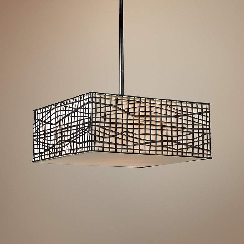 Image 1 Fortress 20 inch Wide Bronze Pendant
