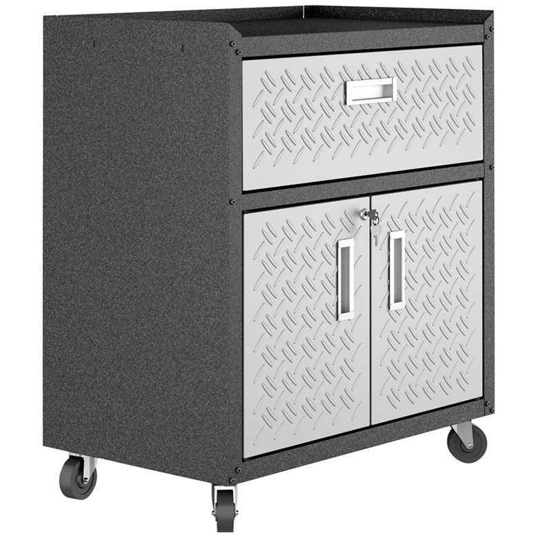 Image 5 Fortress 30 1/4 inch Wide Metal 1-Drawer Garage Mobile Cabinet more views