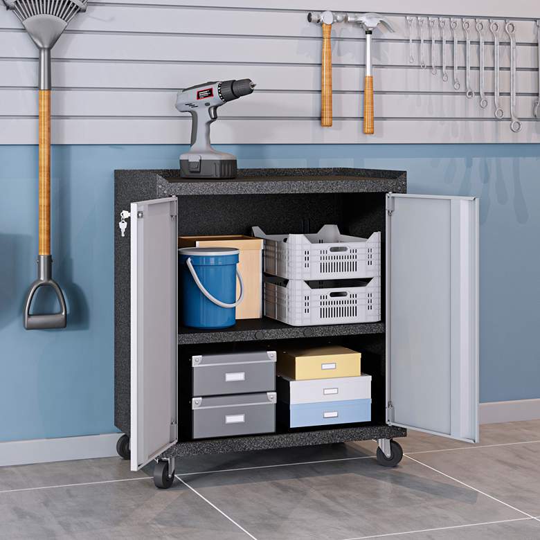 Image 3 Fortress 30 1/4" Wide Metal 2-Door Garage Mobile Cabinet more views