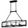 Fortress 39" Wide Earth Black 6-Light Linear Pendant