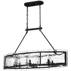 Fortress 39" Wide Earth Black 6-Light Linear Pendant