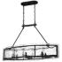 Fortress 39" Wide Earth Black 6-Light Linear Pendant