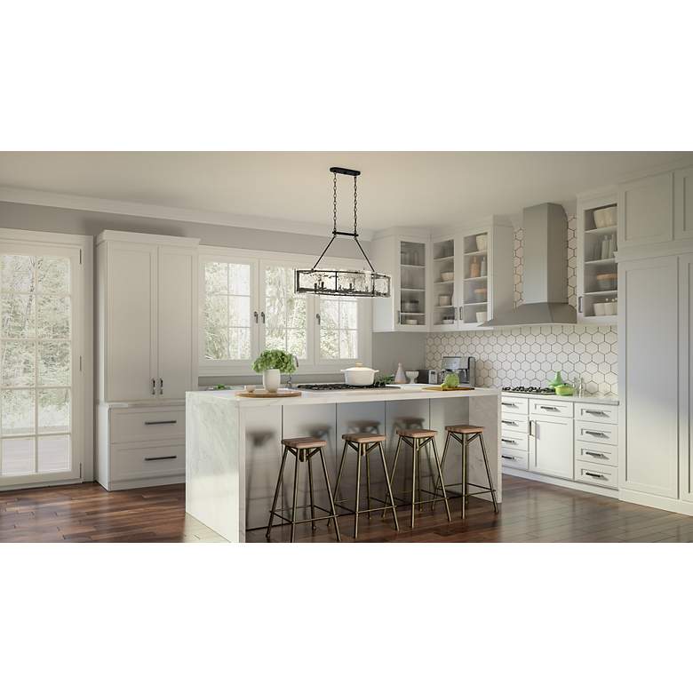 Image 4 Fortress 39" Wide Earth Black 6-Light Linear Pendant more views