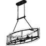 5_Fortress 39" Wide Earth Black 6-Light Linear Pendant more views