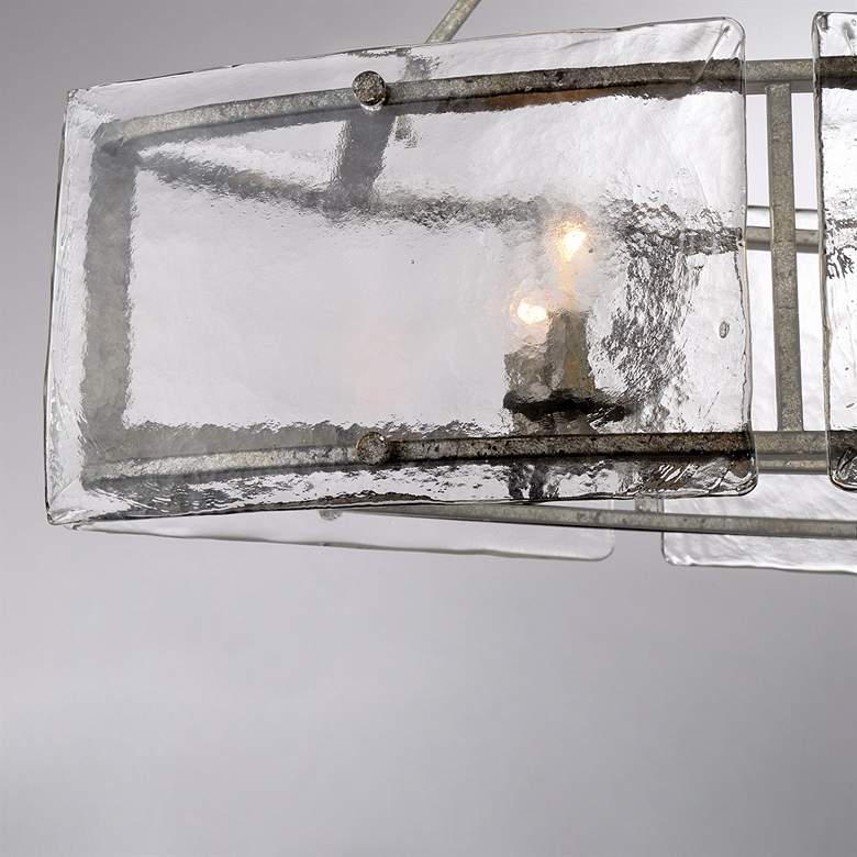 Image 5 Fortress 39" Wide Mottled Silver 6-Light Island Chandelier more views