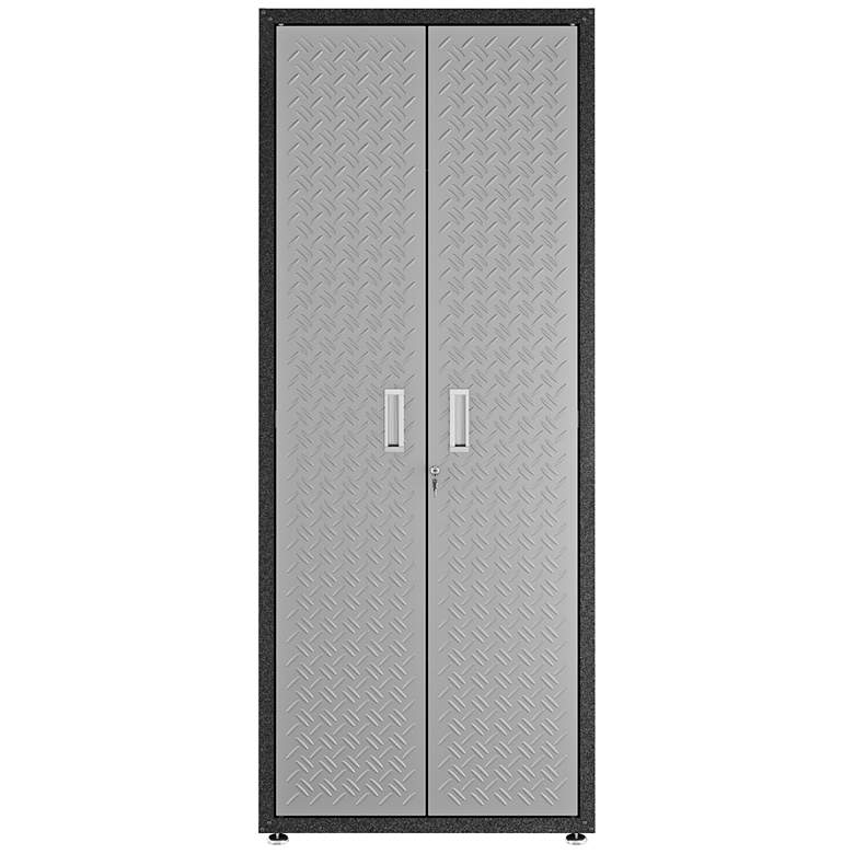 Image 2 Fortress 74 3/4" High Gray Textured Metal Garage Cabinet