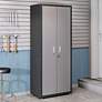 Fortress 74 3/4" High Gray Textured Metal Garage Cabinet