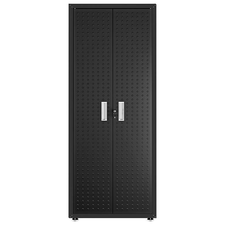 Image 1 Fortress 74in Tall Garage Cabinet in Charcoal Grey