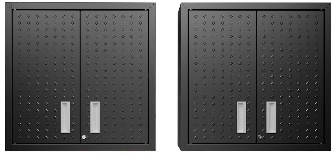 Image 3 Fortress Floating Garage Cabinet in Charcoal Grey (Set of 2) more views