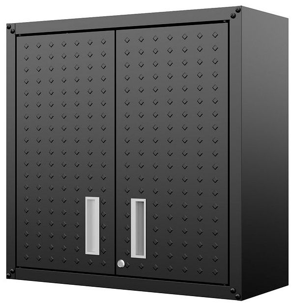 Image 7 Fortress Floating Garage Cabinet in Charcoal Grey (Set of 2) more views