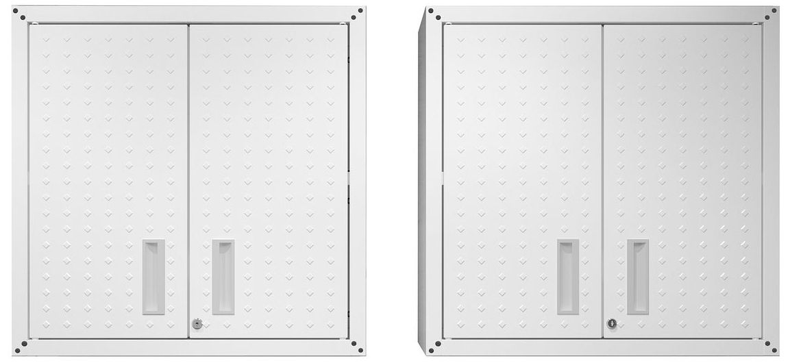 Image 2 Fortress Floating Garage Cabinet in White (Set of 2) more views