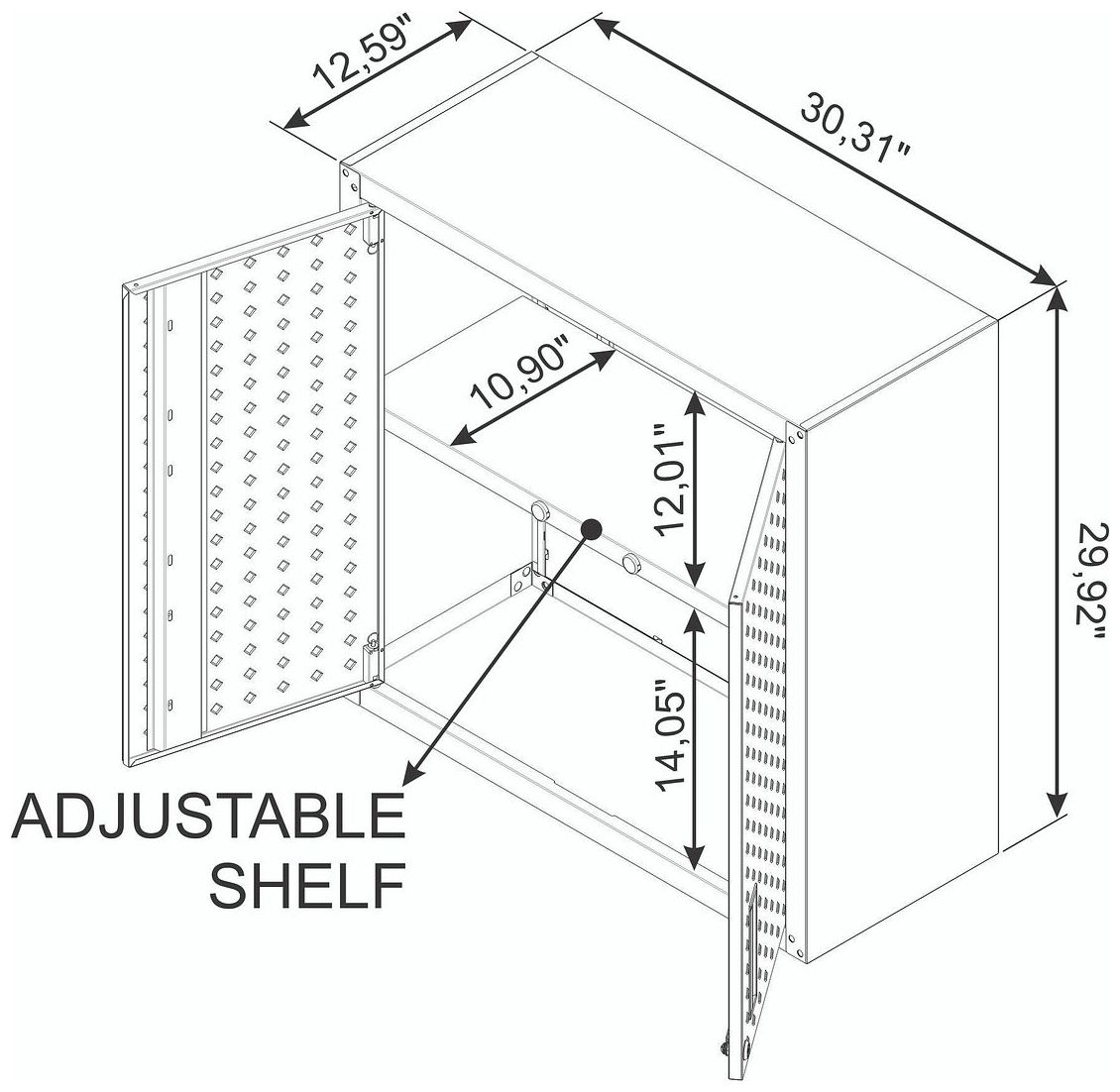 Image 4 Fortress Floating Garage Cabinet in White (Set of 2) more views