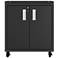 Fortress Mobile Garage Cabinet with Shelves in Charcoal Grey