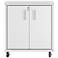 Fortress Mobile Garage Cabinet with Shelves in White