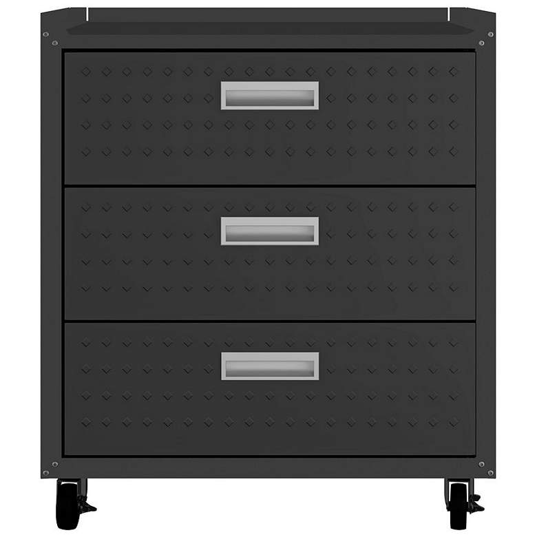 Image 1 Fortress Mobile Garage Chest with Drawers in Charcoal Grey