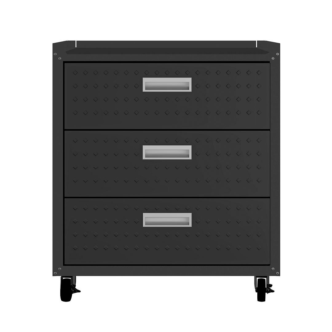 Image 3 Fortress Mobile Garage Chest with Drawers in Charcoal Grey more views