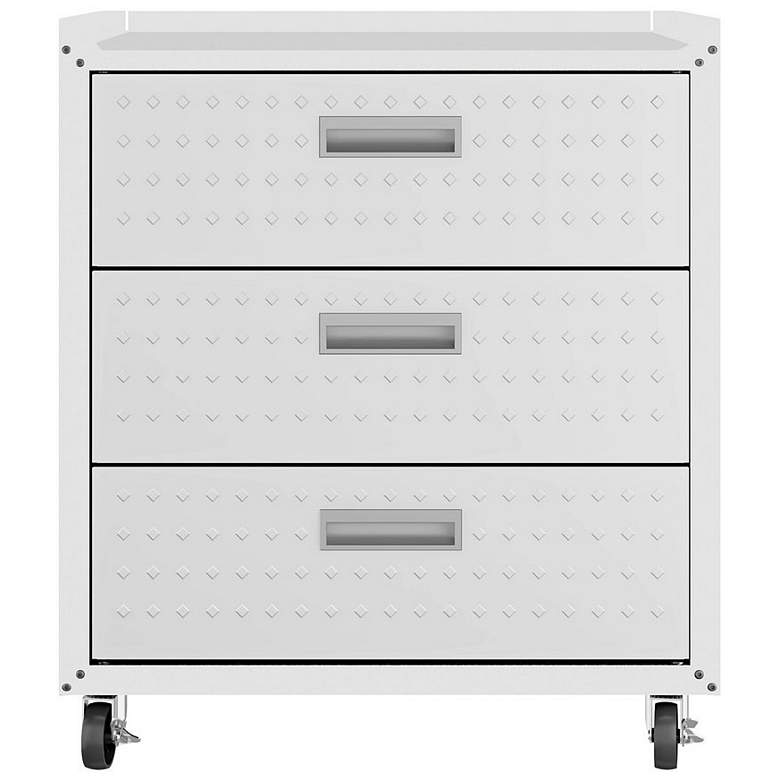 Image 1 Fortress Mobile Garage Chest with Drawers in White