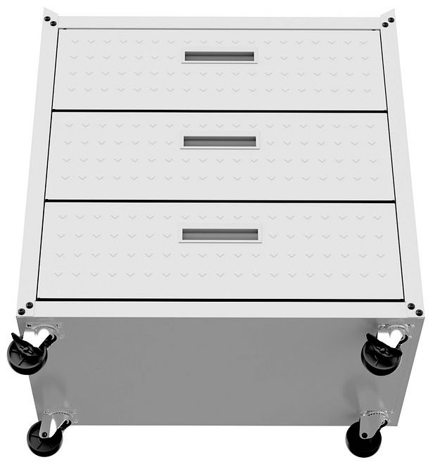 Fortress Mobile Garage Chest with Drawers in White
