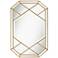 Fortuna 28" x 42" Gold Steel Geometric Wall Mirror