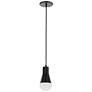 1_Fortuna 3.5" Wide 1 Light Matte Black Pendant