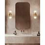 3_Fortuna 7 1/4" High Aged Brass 2-Light Wall Sconce more views