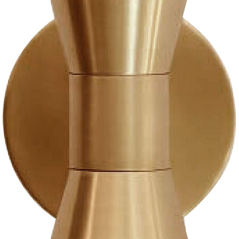 Image 3 Fortuna 7 1/4" High Aged Brass 2-Light Wall Sconce more views