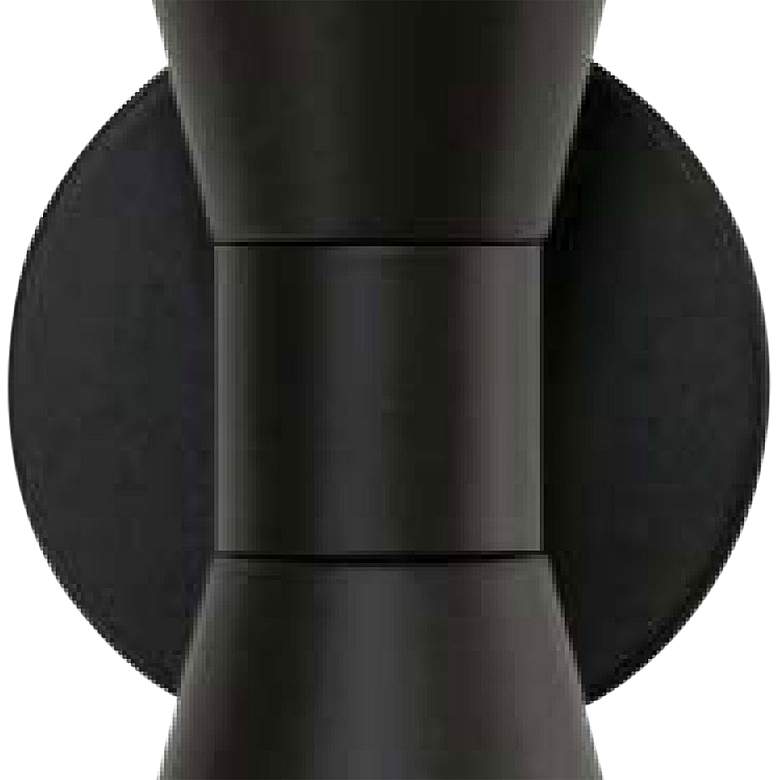 Image 4 Fortuna 7 1/4 inch High Matte Black 2-Light Wall Sconce more views
