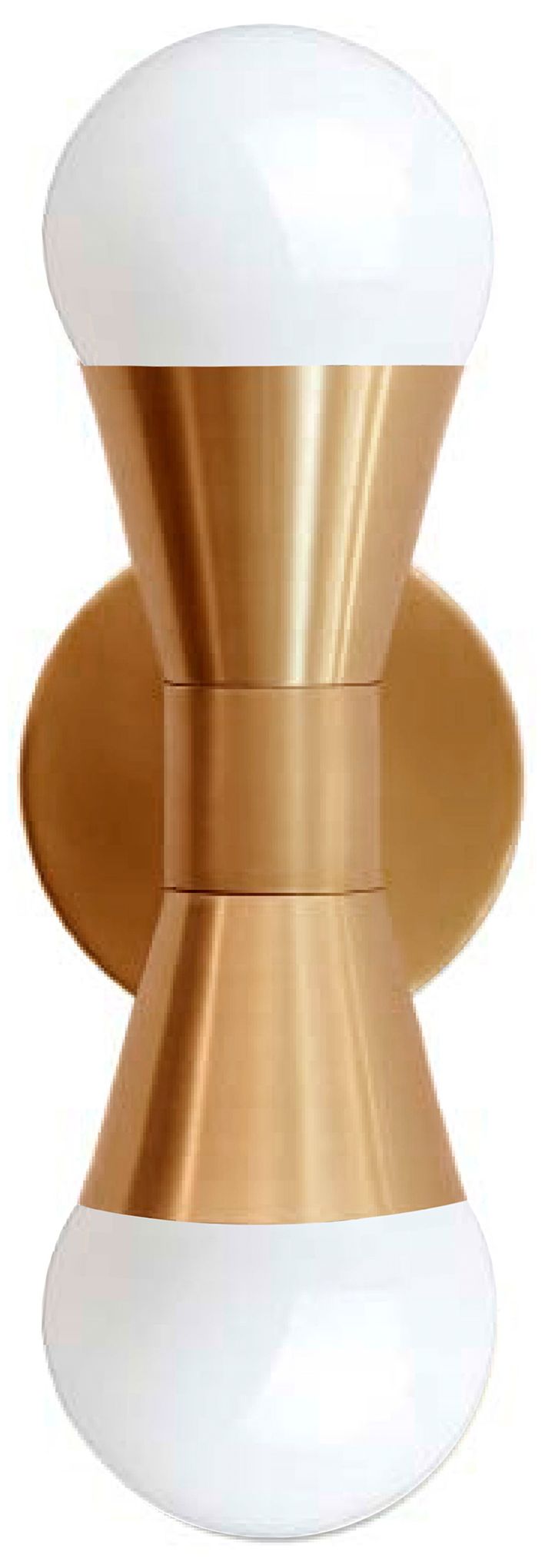 Image 2 Fortuna 8.25" High 2 Light Aged Brass Wall Sconce