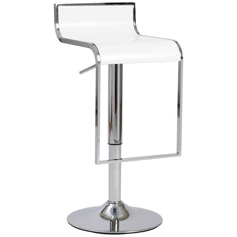 Image 1 Fortuna Adjustable Height White Bar or Counter Stool