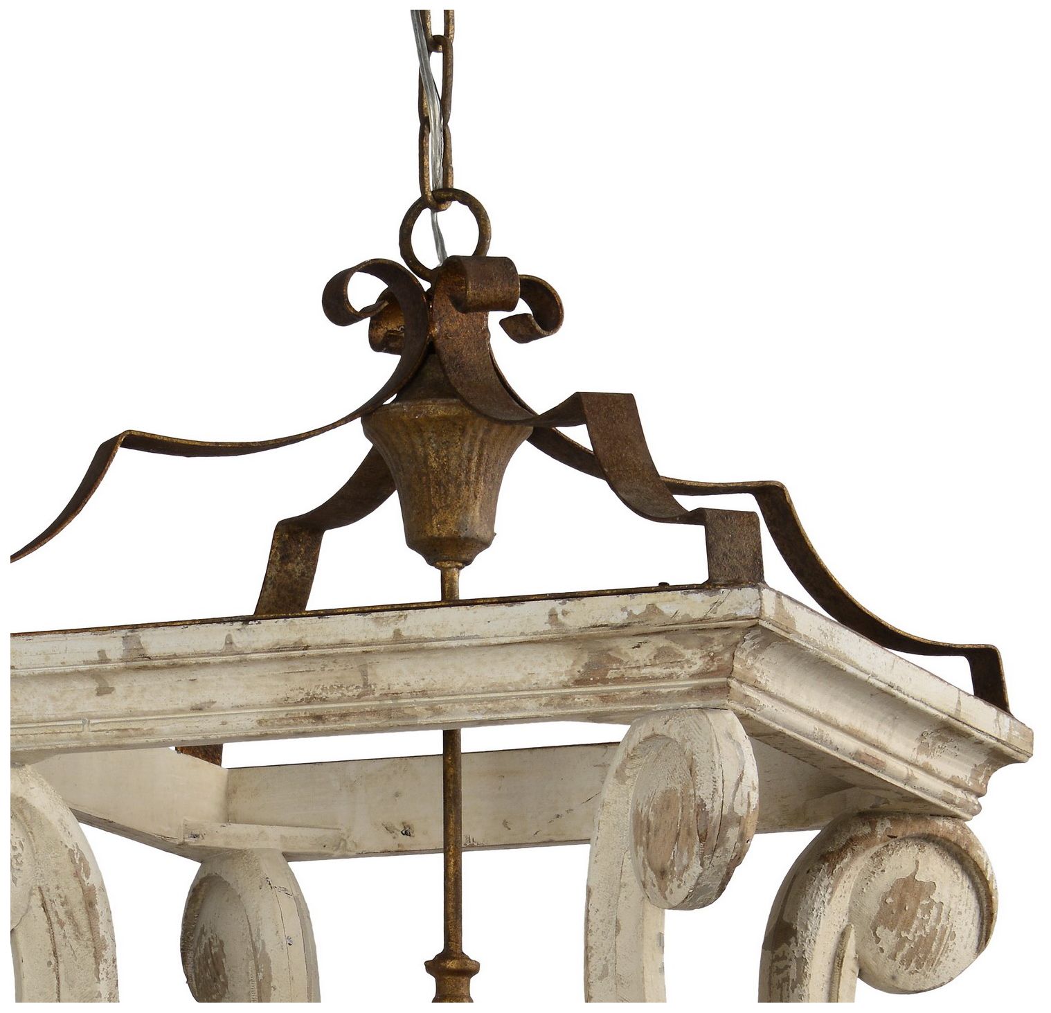 Image 3 Forty West Abbey 19x39.5" Metal and Wood Chandelier more views