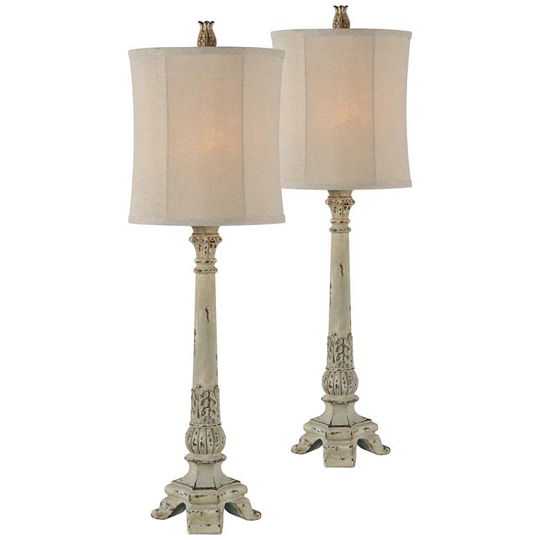 Image 1 Forty West Abbie Gray Wash Buffet Table Lamps Set of 2