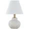 Forty West Ada 12 1/2" High Modern Textured White Accent Table Lamp