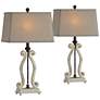 Forty West Alaina Cottage White Table Lamps Set of 2