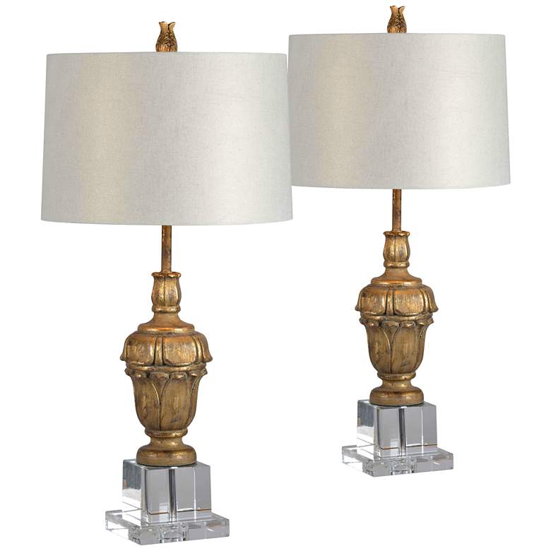 Image 1 Forty West Alice Gold Leaf Table Lamps Set of 2