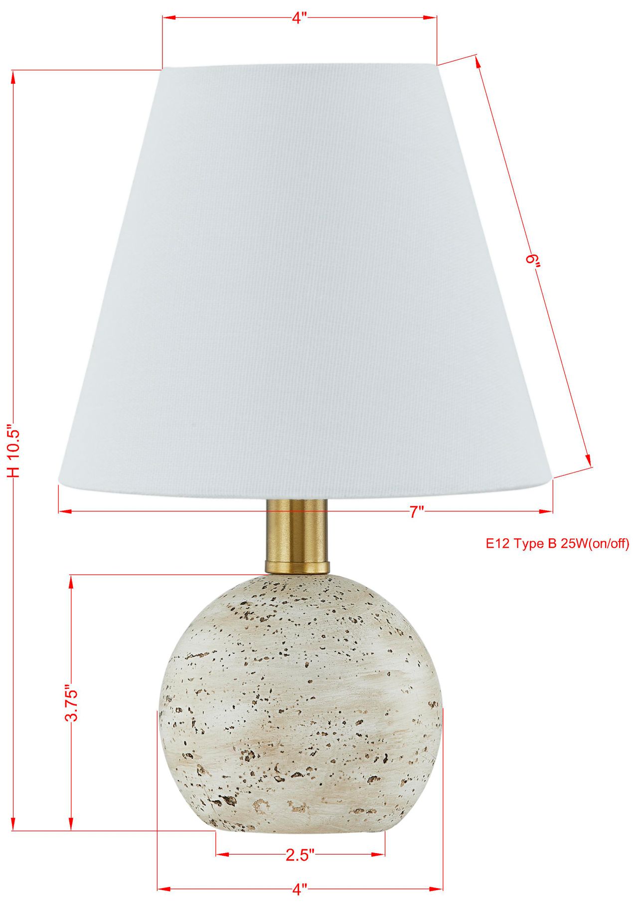 Image 3 Forty West Alma 10.5" Resin Mini Lamp more views