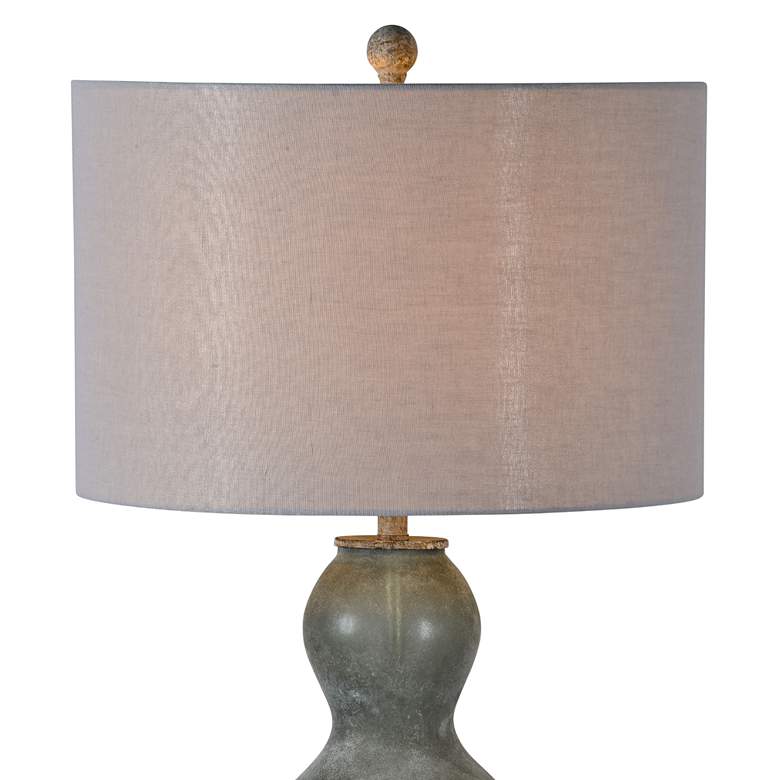 Image 2 Forty West Amora Dusky Gray Gourd Glass Table Lamps Set of 2 more views